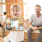 DAHAPYBOO Cork Board Bulletin Board,11x15 Cork Board for Office with Pin Oak Wood Boards,Hanging Corkboards for Office Home School Message Board or Vision Board Decoration.