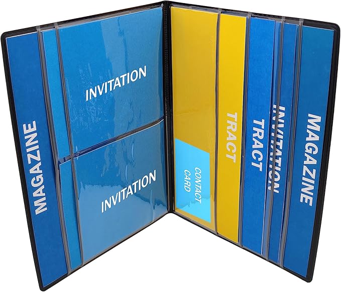 Ministry Organizer - Field Service Organizer - JW Magazine Holder - Field Service Portfolio (Black)