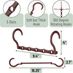 Mr. Pen Space Saving Hangers - 8 Pack Mahogany Color Space Saver Shirt Hangers