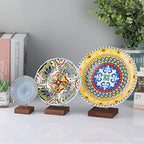 Hipiwe Crystal Display Stand Adjustable Metal Arms Display Stand Easel with Wooden Base for Displaying Geodes Rock Mineral Agate Coral Seashell and Small Collectibles,2"x2"x2.9"