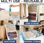 XXL Jumbo Vacuum Storage Bags, 47''X35'' Extra Large Space Bags for Blanket, Bedding, Comforters (8-XXL)