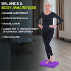 ProsourceFit Exercise Balance Pad, Non-Slip Cushioned Foam Mat & Knee Pad for Fitness and Stability Training, Yoga, Physical Therapy