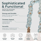 Elegant Glass Beads Garland Accent for Home Decor and Bathroom - Layered Surface Accent for Office, Room and Living Room - Modern Shelf and Coffee Table Decor for Curated Spaces - 2", Blue
