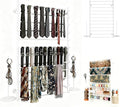 12 Layers 80cm White Wall Display Stand Wrapping Paper Ribbon Organizer Tie Scarf Rack Belt Towel Holder Spool Hijab Stand Metal Shelving for Home, Retail Stores, Flower Shop, Studio, Sewing