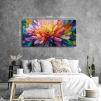 Abstract Lotus Wall Art Zen Wall Decor Large Colorful Lotus Flower Pictures for Bedroom Yoga Spa Room Abstract Blossom Floral Canvas Prints Meditation Artwork Living Room Home Decoration 29.53x57.87"