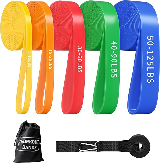 Resistance Bands, Pull Up Bands, Pull Up Assistance Bands Set for Men & Women, Exercise Workout Bands for Working Out, Body Stretching, Physical Therapy, Muscle Training