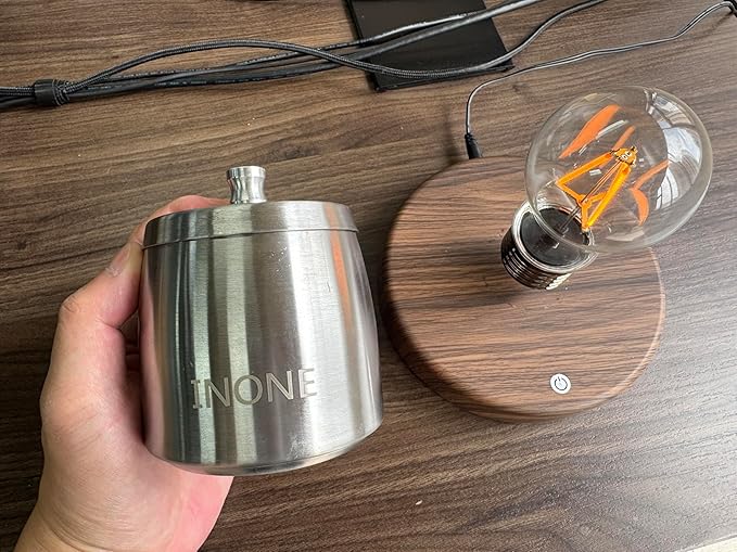 INONE Extra Large Ashtray with Lid for Cigarette, Stainless Steel Smokeless Odorless Windproof Ash tray for Home Office Tabletop Outside Patio Outdoor Balcony(4.72''x3.93''x4.33'')