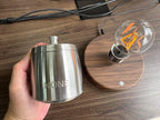 INONE Extra Large Ashtray with Lid for Cigarette, Stainless Steel Smokeless Odorless Windproof Ash tray for Home Office Tabletop Outside Patio Outdoor Balcony(4.72''x3.93''x4.33'')