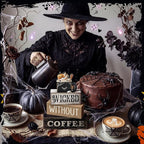 Lineshading 4 Pcs Halloween Coffee Table Decorations Wicked Wooden Stacked Sign Decor Rustic Halloween Tiered Tray Decor Decorative Pumpkin Ghost Hot Cocoa Centerpiece for Home Kitchen Coffee Bar