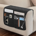 Remote Control Holder for Recliner,Armchair Caddy,Non Slip Sofa Armrest Storage Organizer for Recliner Couch with 6 Pockets for TV Remote,Cell Phone,Magazine (Black)