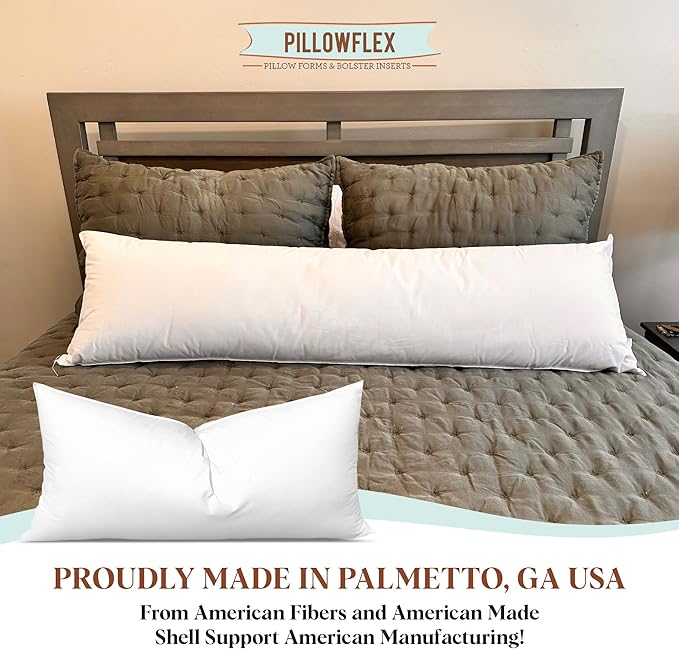 Pillowflex Premium Polyester Throw Pillow Insert - 20x26 - Ultra Soft Large Rectangle Throw Pillow, Couch Sham, Lumbar, Back, Sofa - Machine Washable - Decorative Accent Form - 1 Soft Pillow