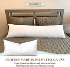 Pillowflex Synthetic Down Pillow Insert - 14x48 Down Alternative Pillow, Ultra Soft, Large Rectangle Body Sleeping Pillow, Lumbar, Long, Back - 1 Decorative Pillow Form
