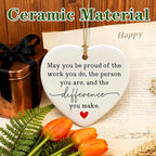 May You Be Proud of The Work You Do - Thank You Gift, Farewell, Going Away, Goodbye, Leaving, Retirement Gifts | Gifts for Colleague, Coworker, Team & Employee | Christmas Ornament