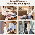 Vacuum Storage Bag with Rechargeable Cordless Pump, 9 Pack Vacuum Seal Space Saver Bags for Clothing Clothes Travel Home