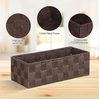 Posprica Woven Baskets, Storage Baskets for Organizing (Set of 8), Cube Baskets Bin Container Matching Storage Boxes Organizers for Pantry, Office, Shelves, Media-room