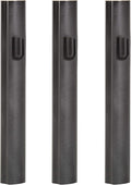 3-Piece Aluminum Door Mezuzah Cases: Special Profile, No Holes, 4-Inch 10cm Hebrew Parchment Scroll Holder Boxes