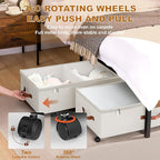 Under Bed Storage Containers with Wheels 9.5 inches Higher Under Bed Storage XXXL Underbed Shoes Blankets Clothes Storage Organizer 2 Pack Under the Bed Storage for College Dorms Bedroom Nursery Rooms