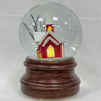 Ashfield & Harkness Sanctuary Church Decorative Snow Globe with Wind Up Music Box and LED Battery Operated Light