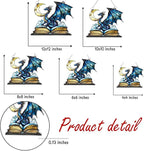 Dragon Moon Book Bookworm Acrylic Suncatcher, Book Suncatchers for Window Hangings, Bookish Gifts for Readers Book Lovers Bookworm, Gift for Mother's Day, Women, Mom, Wife, Grandma