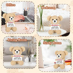 WELLBANEE Mothers Mom Day Gifts for Grandma, Bear Birthday Gifts for Grandma from Granddaughter Grandson Grandkids, Nana Gigi, I Love You Handmade Emotional Positive Crochet Bear Decor