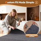 Veken Non Slip Cushioned Rug Pad Gripper 10 x 14 Ft, Felt and Silicone Backing, 1/8 inch Thick Carpet Liner for Hardwood Floors and Finishes, Under Area Rugs Anti Skid Mat, Keep Rugs Safe and in Place