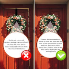 12" Wreath Hangers for Front Door,4 Pack Wreath Door Hanger,Non Scratch Over The Door Hooks Halloween Christmas Easter Decorations Welcome Sign for Front Door Décor, Slim Hangers