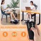 Under Desk Elliptical Exercise Machine, Electric Leg Exerciser with 12 Speeds, Forward & Reverse Modes,Quiet Compact Seated Pedal Stepper Machine with Remote Control for Seniors & Adults