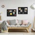 DAHAPYBOO Cork Board with Linen Black,Bulletin Board 23"x17", Corkboards for Office Home School Message Board or Vision Board Decoration.