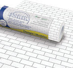 Fadeless Bulletin Board Paper, Fade-Resistant Paper for Classroom Decor, 48” x 12’, White Subway Tile, 1 Roll