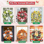 VIS'V Wreath Hanger, Large Suction Cup Wreath Hooks with Wipes, Heavy Duty, 22 LB Capacity, Removable and Reusable, Clear, 8 Pcs
