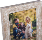 Lyeasw Rustic 4x6 Picture Frame Set of 12, Multi Woodgrain Farmhouse Photo Frames for Wall or Tabletop, Beige