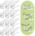 12 Pack Shoe Slots Organizer for Closet, Adjustable Shoe Stackers for a Pair of Shoes Shoe Rack Storage Shoe Space Saver 50% Shoe Shelf Display Holder for Closet