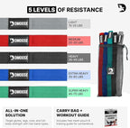 DMoose Fitness Fabric Resistance Bands for Full Body Exercises - Non-Slip Thick Cloth Stretch Band for Squats, Lunges & Bicep Curls - Long Resistance Bands for Working Out - Booty Band for Men & Women