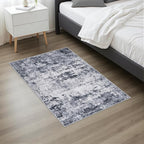 Washable Area Rug 2x3 Entryway Rug: Washable Modern Abstract Soft Thin Rug Indoor Floor No Slip Stain Resistant Carpet for Bedroom Dining Room Farmhouse Nursery Home Office - Grey