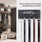 Tie Rack and Belt Organizer for Closet, Wall Mount Belt Hanger and Tie Organizer for Stores and Displays Mens Accessories for Easy Selection and Space Saving Efficiency(11.4" x 4.7")