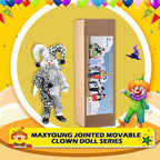 Maxyoung 9 Inch Porcelain Clown Doll Vintage Dolls Figurine, Collectible Figure, Hand Painted Toy, Christmas Halloween Birthday Gift, Movable Joints