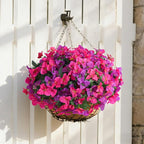 Faux Bougainvillea Artificial Flowers Plants for Outdoors Spring Decor, 4 Bundles Realistic Bougainvillea UV Resistant Faux Flowers for Outdoor Planters Porch Patio Window Garden Home, Fuchsia