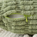 MIULEE Pack of 2 Spring Corduroy Decorative Throw Pillow Covers 16x16 Inch Soft Boho Striped Pillow Covers Modern Farmhouse Home Decor for Summer Sofa Living Room Couch Bed Sage Green