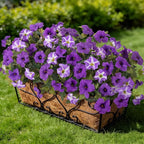 6 Pcs Artificial Flowers Fake Petunias for Outdoors, Faux Flowers for Outdoor Planter, UV Resistant Realistic Fake Plants for Outside No Fade for Garden Porch Patio Indoor Room Decor(Purple)