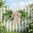 Floral Swag Artificial Green Eucalyptus Swag with Olives Leaves Mixed Berry Front Door Twigs Leaves Greenery Decorative Swag for Farmhouse Wedding Arch Party Wall Home Indoor Outdoor Holiday Decor