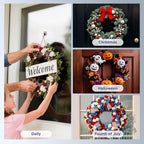 OUTXE Wreath Hanger for Front Door, Upgraded Suction Cup Reef Hook for Glass Window/Over Door, Christmas/Thanksgiving/Halloween/July 4th/Easter/Valentine/Spring/Summer/Fall (Walnut, 2-Pack)