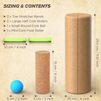 Cork Balance Board | Ankle Stability Trainer, Textured Natural Cork Foot Strengthener with Resistance Band for Foot Pain Relief, Improve Ankle Strength | Balance Trainer
