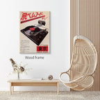 Japanese Retro Music Poster Japanese Ukiyo-e Framed Canvas Wall Art Vintage Asian Decor Print for Japanese Home Bedroom Decorations Artwork8x10in