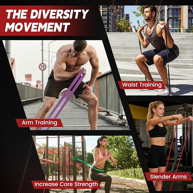 Pull Up Assistance Bands, 5 Levels Resistance Bands for Working Out, Exercise Bands Resistance for Men & Women, Pull Up Bands for Body Training, Muscle Building, Physical Therapy, Home & Gym Fitness
