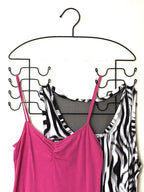 Tank Top Closet Organizer Hangers 2-Pc Set by Dr. Organizer – Black Steel, USA Patented – Space-Saving Multi-Hanger Holds 8 Garments – Rust-Resistant, Ultra-Thin, Durable for Closet & Laundry