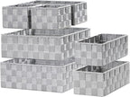 Posprica Small Baskets for Organizing(7 Set) Woven Storage for Shelves, Bathroom, Decorative Closet Organizer, Dresser Bins, Shelf