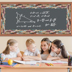 Whaline 65.6Ft Inspirational Quote Bulletin Board Borders Motivational Border Trim Self Adhesive Growth Mindset Scalloped Craft Border Decor for Back to School Chalkboard Whiteboard Wall Board Decor