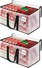 BlissTotes Moving Bags, 125L 2-Pack Storage Bags, Moving Box Heavy Duty Extra Large, Moving Totes with Zipper, Reinforced Handles Boxes for Packaging Moving, Decorative Wreath Storage