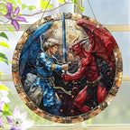 St. Michael San Miguel Arcangel Wall Pediments Home Decor Door Sign Plaques Hanging Pendant Decorations Batter Guard Angel Christian Religious Ornaments (L)