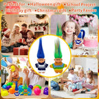 Retro Vintage Lucky Troll Dolls Assorted Hair Colors Chromatic Adorable for Collections, School Project, Arts and Crafts, Party Favors (Blue)